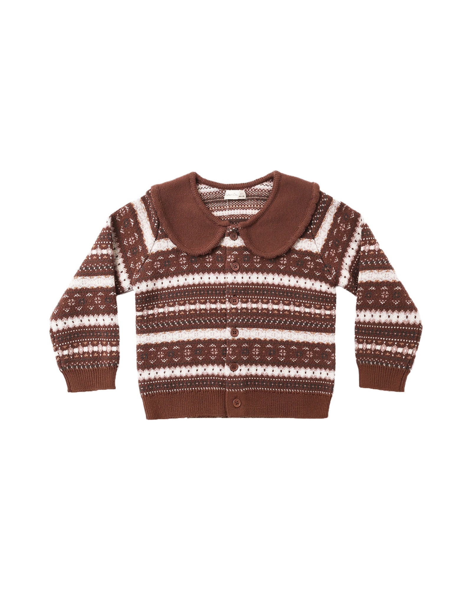 Rylee + Cru Fair Isle Cardigan | Mulberry Stripe