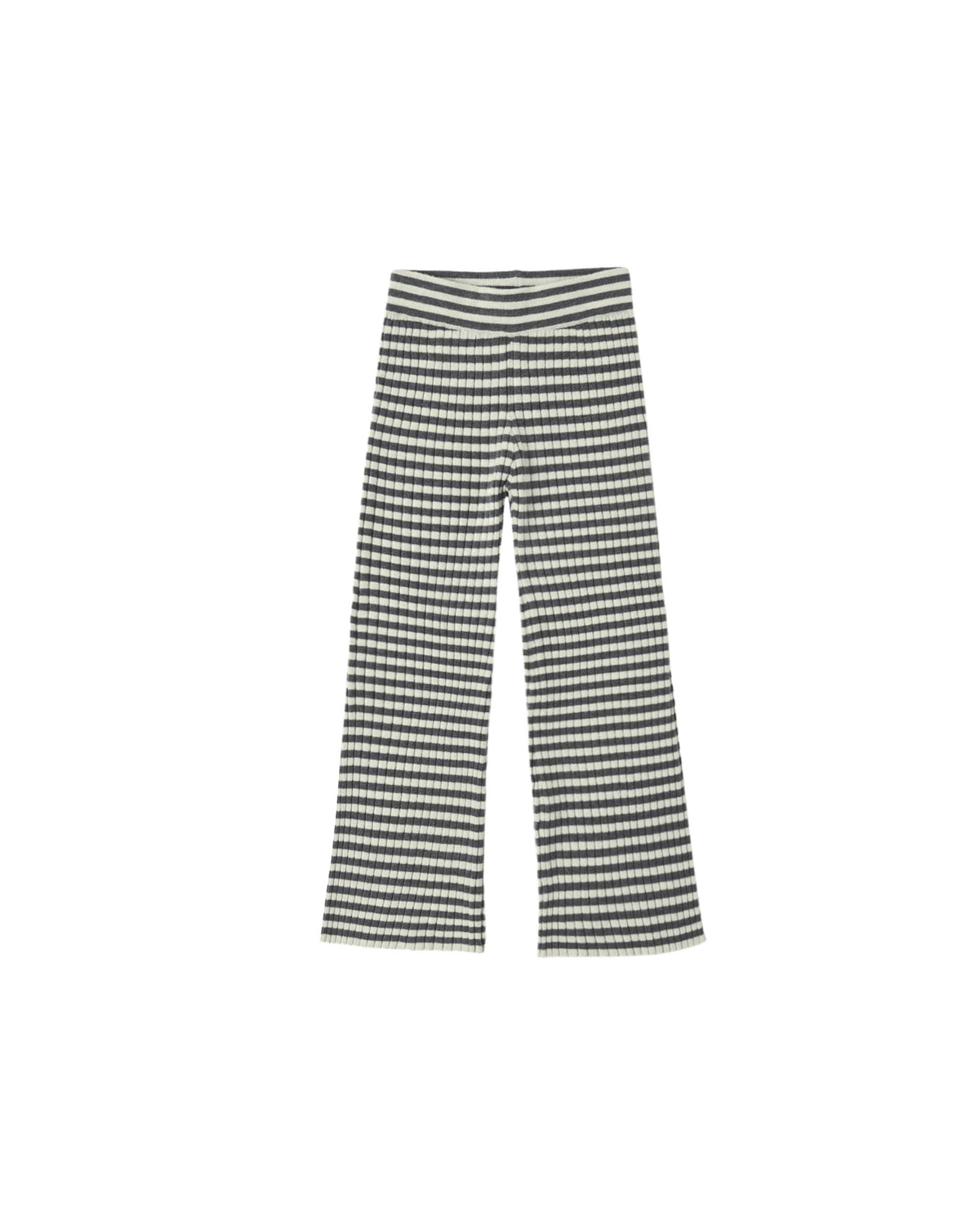 Rylee + CruFlare Rib Knit Pant | Midnight Stripe