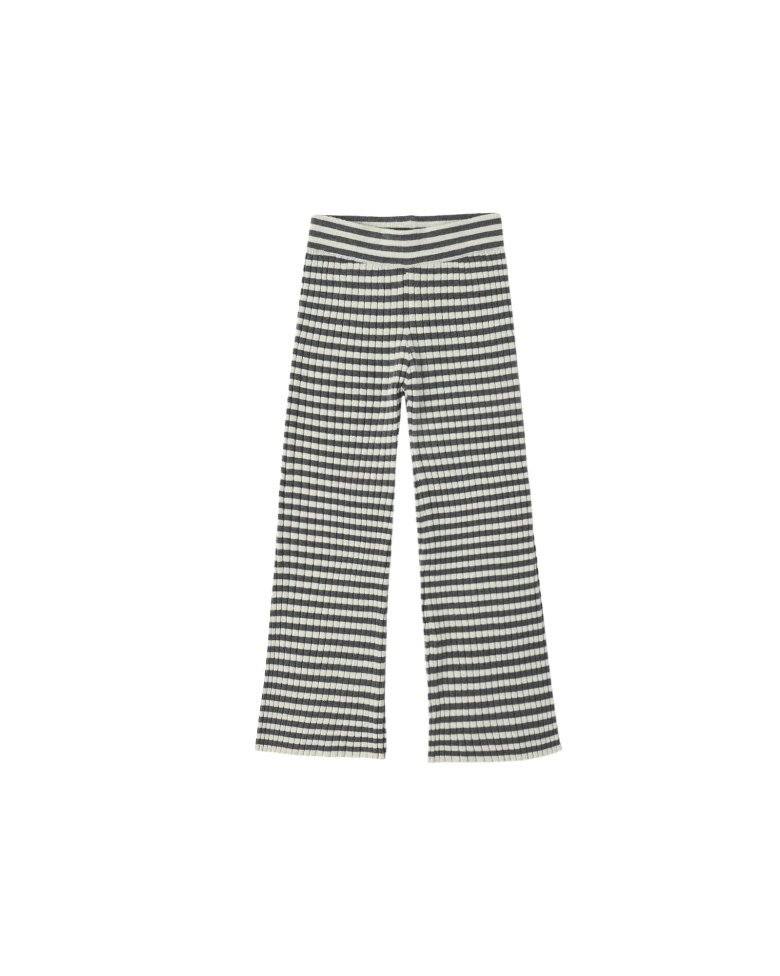Rylee + CruFlare Rib Knit Pant | Midnight Stripe