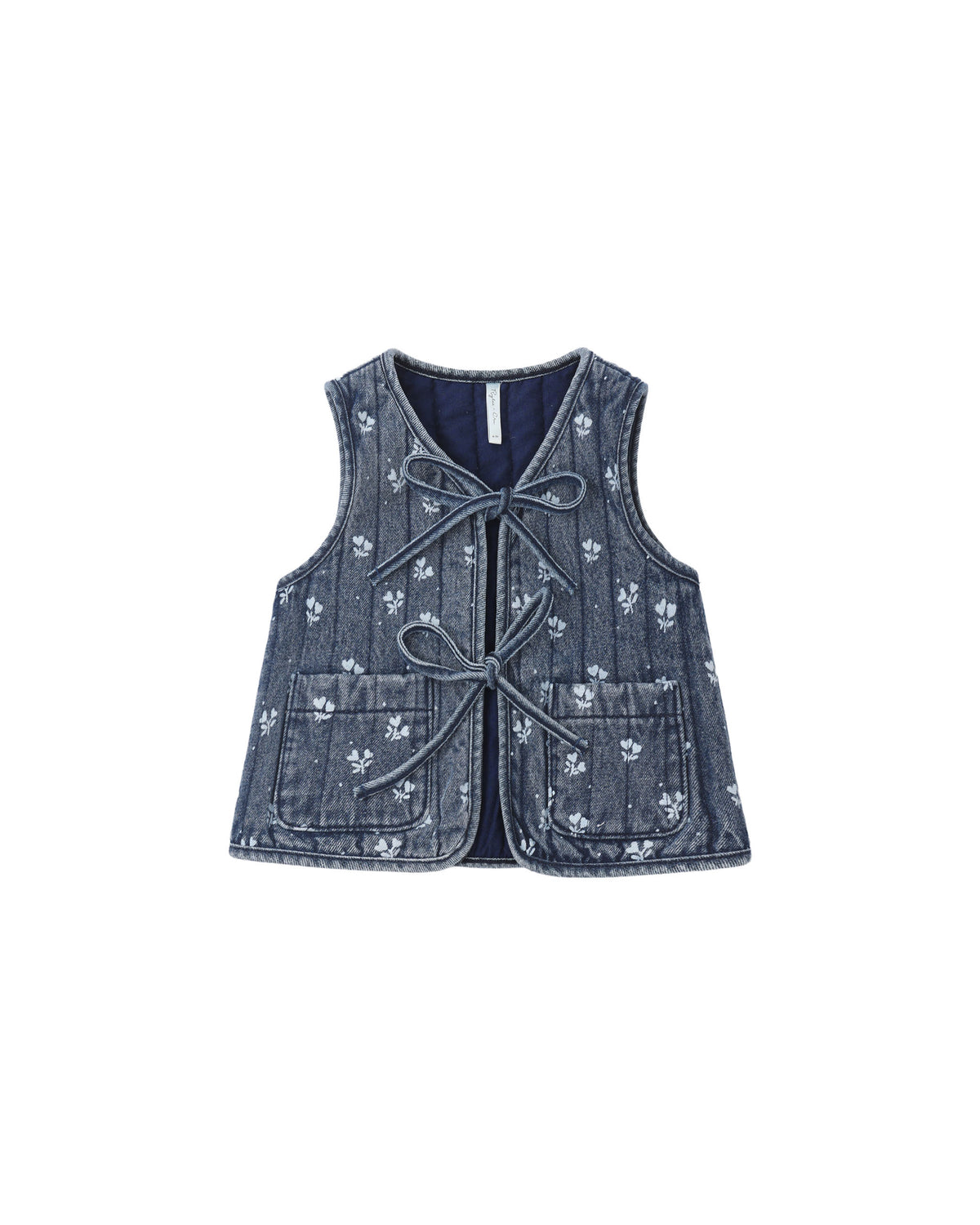 Rylee + Cru Denim Vest | Heart Ditsy