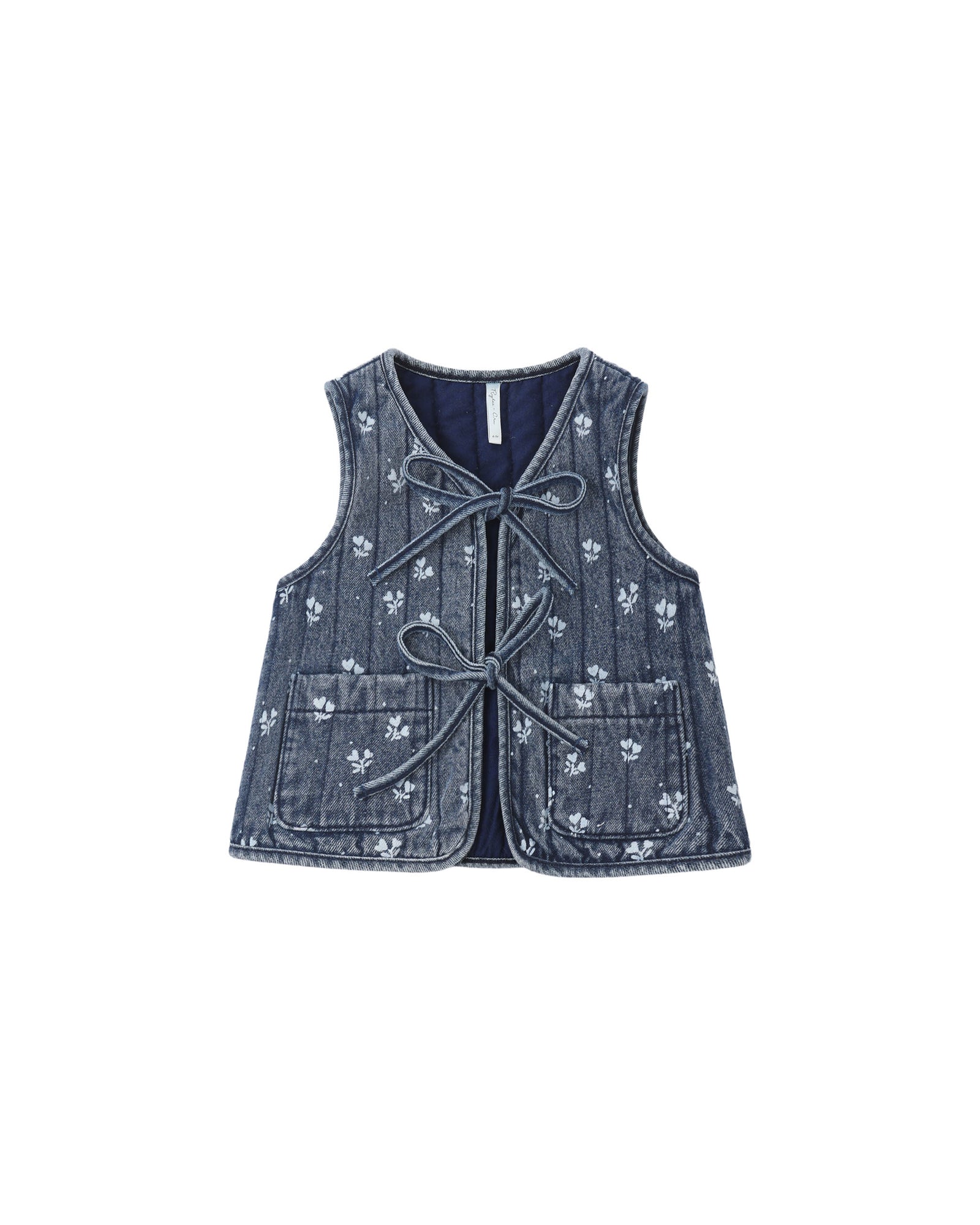 Rylee + Cru Denim Vest | Heart Ditsy