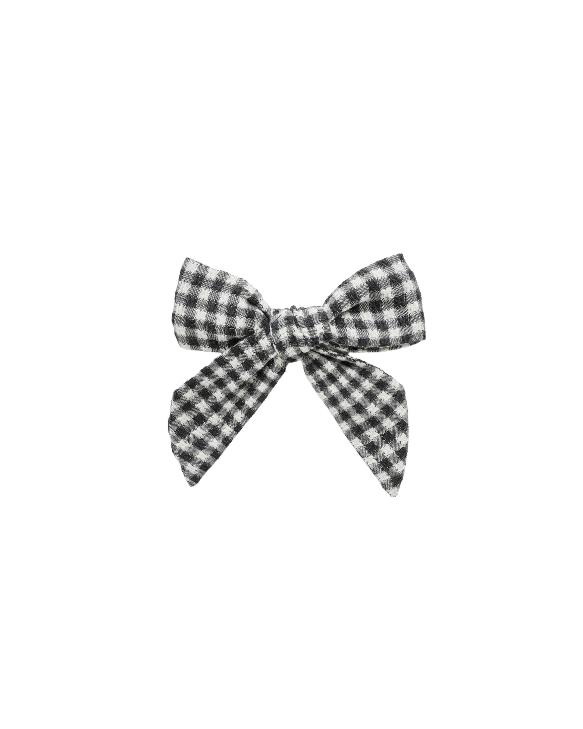 Rylee + Cru Bow | Black Gingham