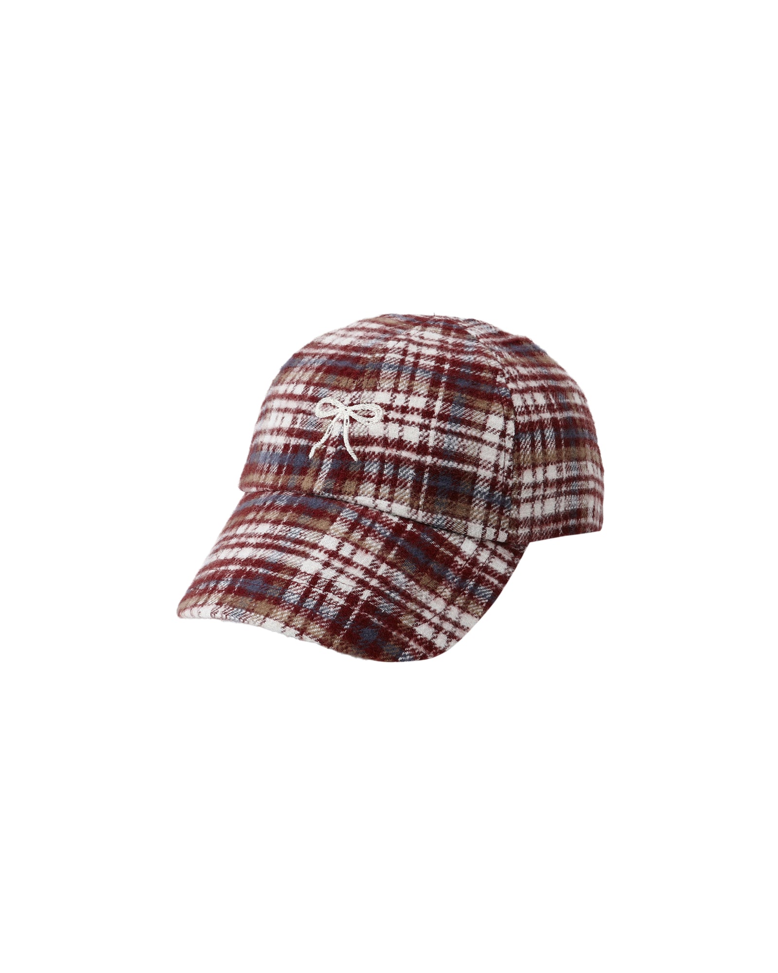 Rylee + Cru Baseball Hat | Burgundy Plaid