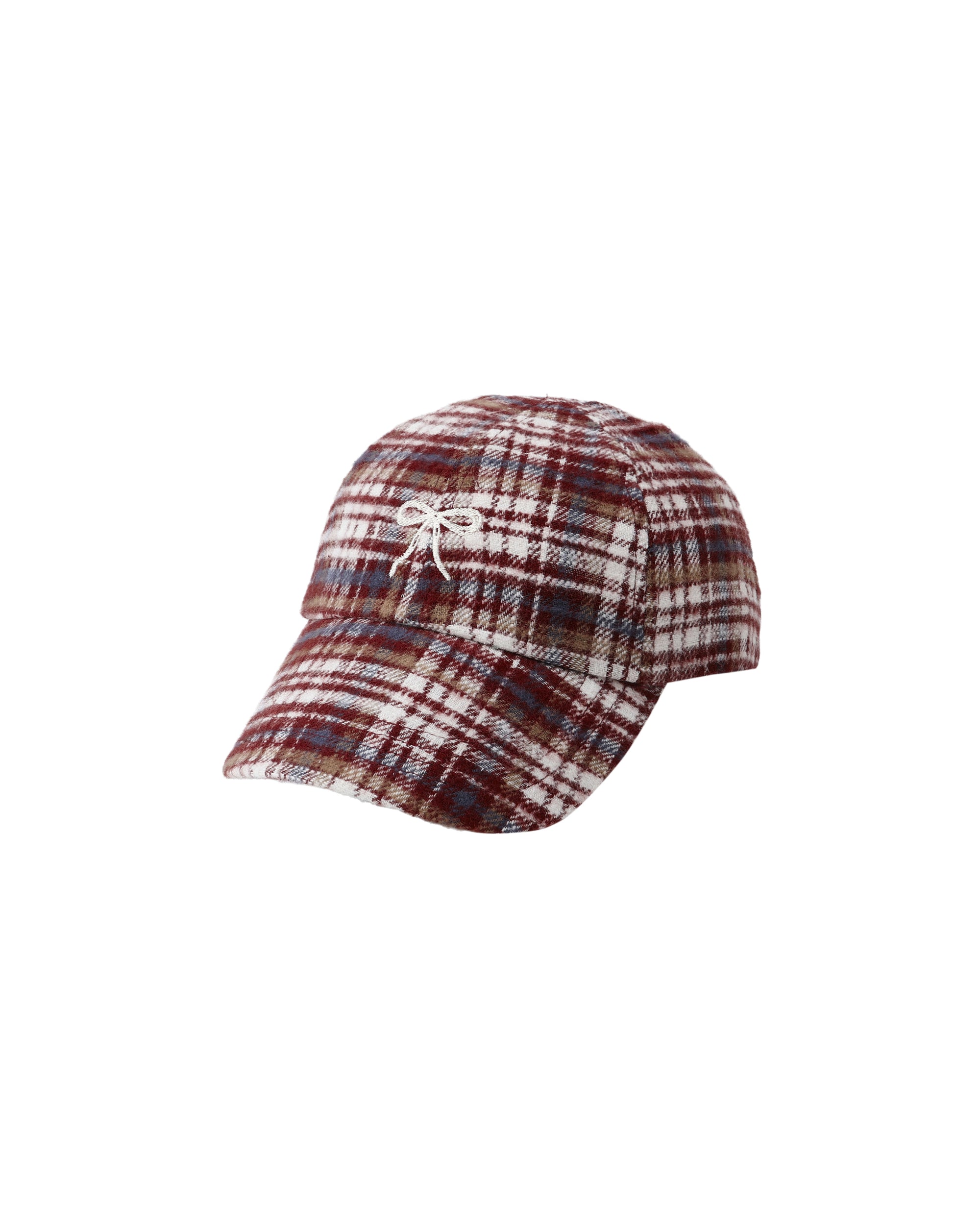 Rylee + Cru Baseball Hat | Burgundy Plaid