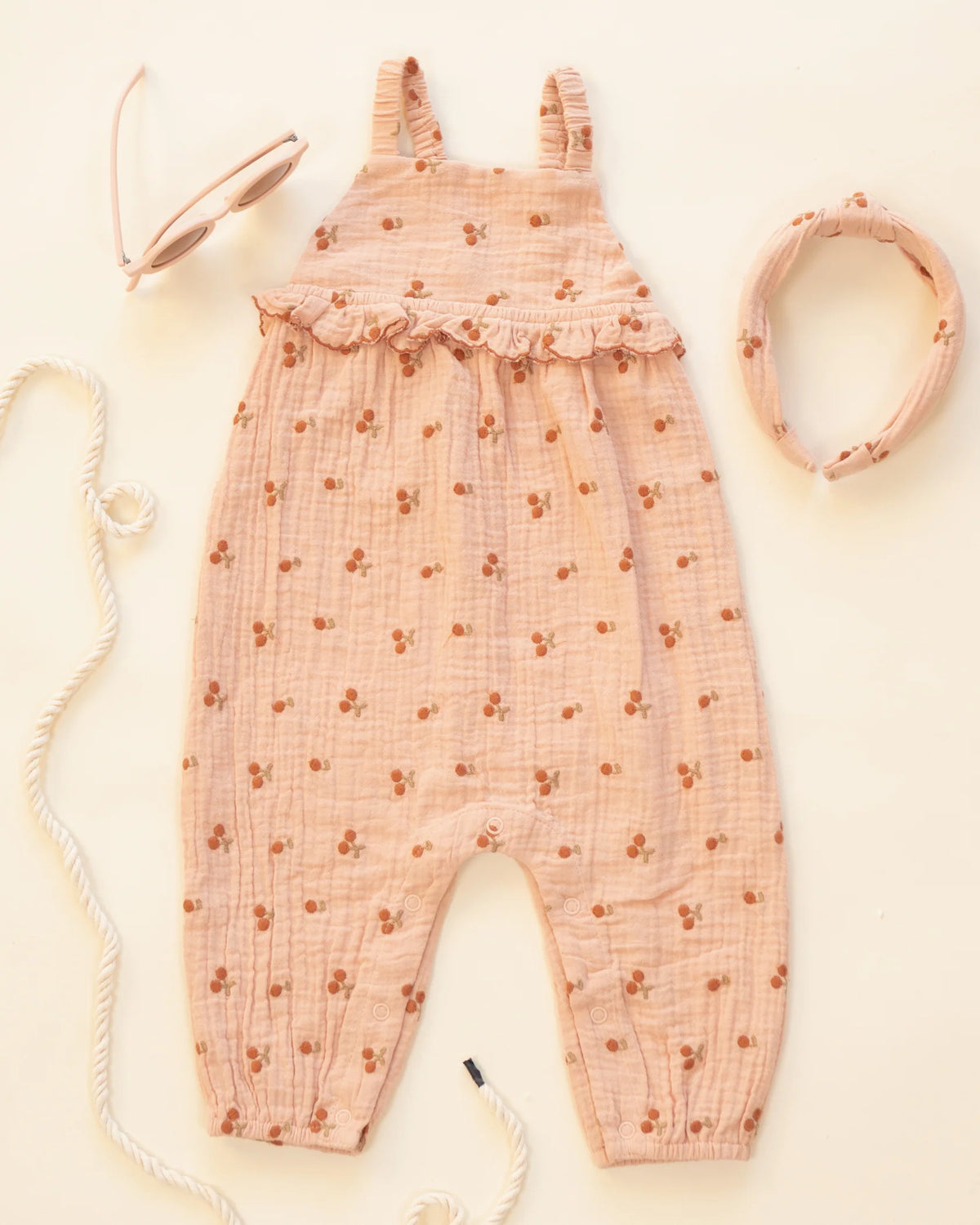 Rylee + Cru Kinsley Jumpsuit | Cherry