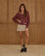 Rylee + Cru Women's Collared Cardigan  | Burgundy