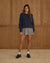Rylee + Cru Women's Pleated Mini Skirt | Navy Check