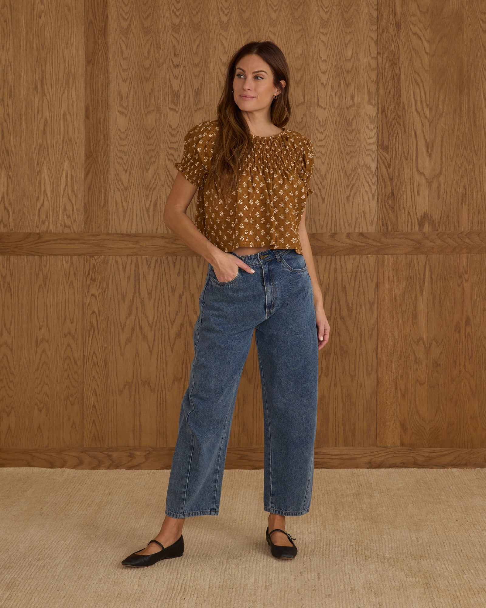 Rylee + Cru Women's Barrel Pant | Indigo Denim