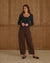 Rylee + Cru Women's Barrel Pant | Leopard Denim