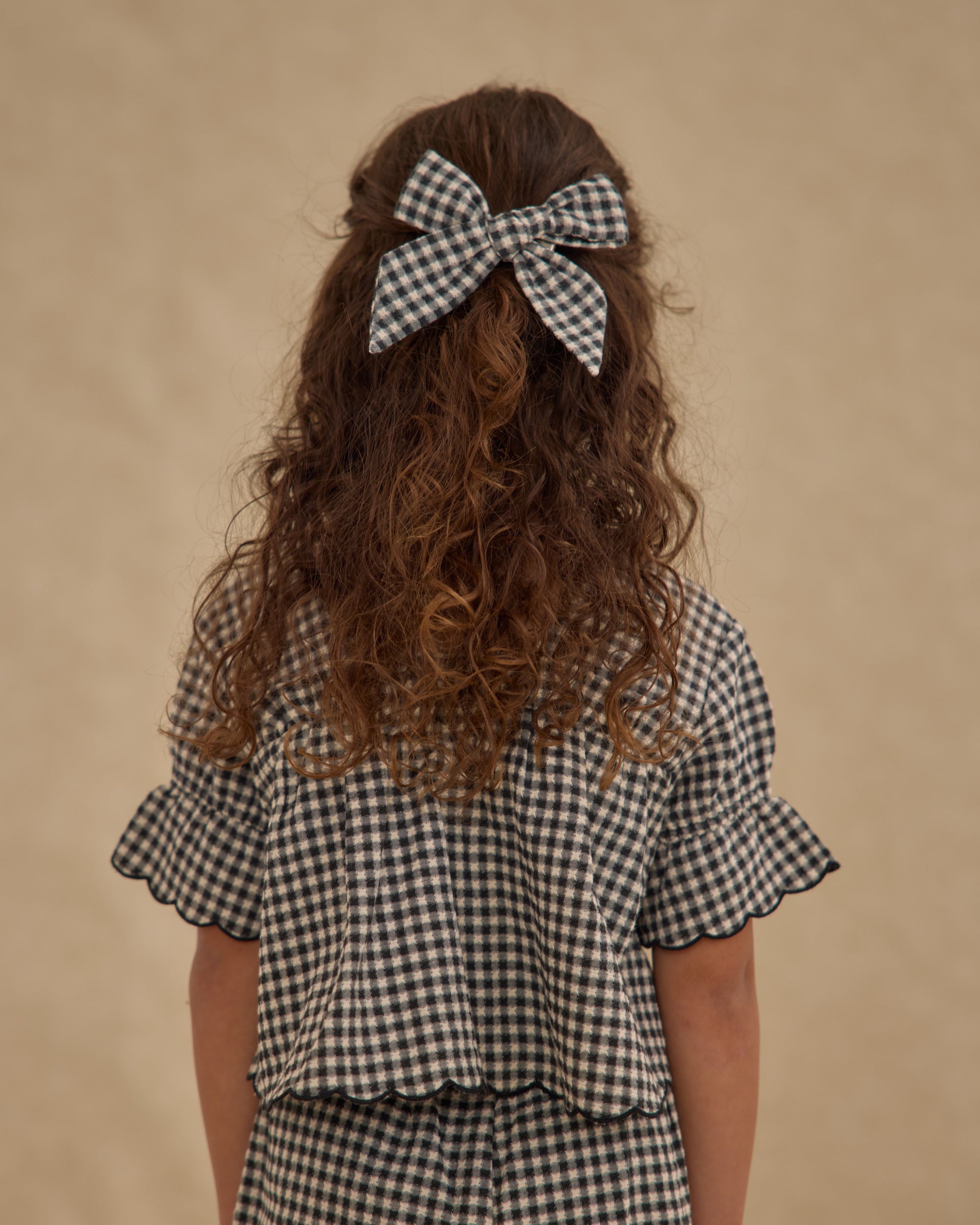 Rylee + Cru Wide Leg Pant | Black Gingham