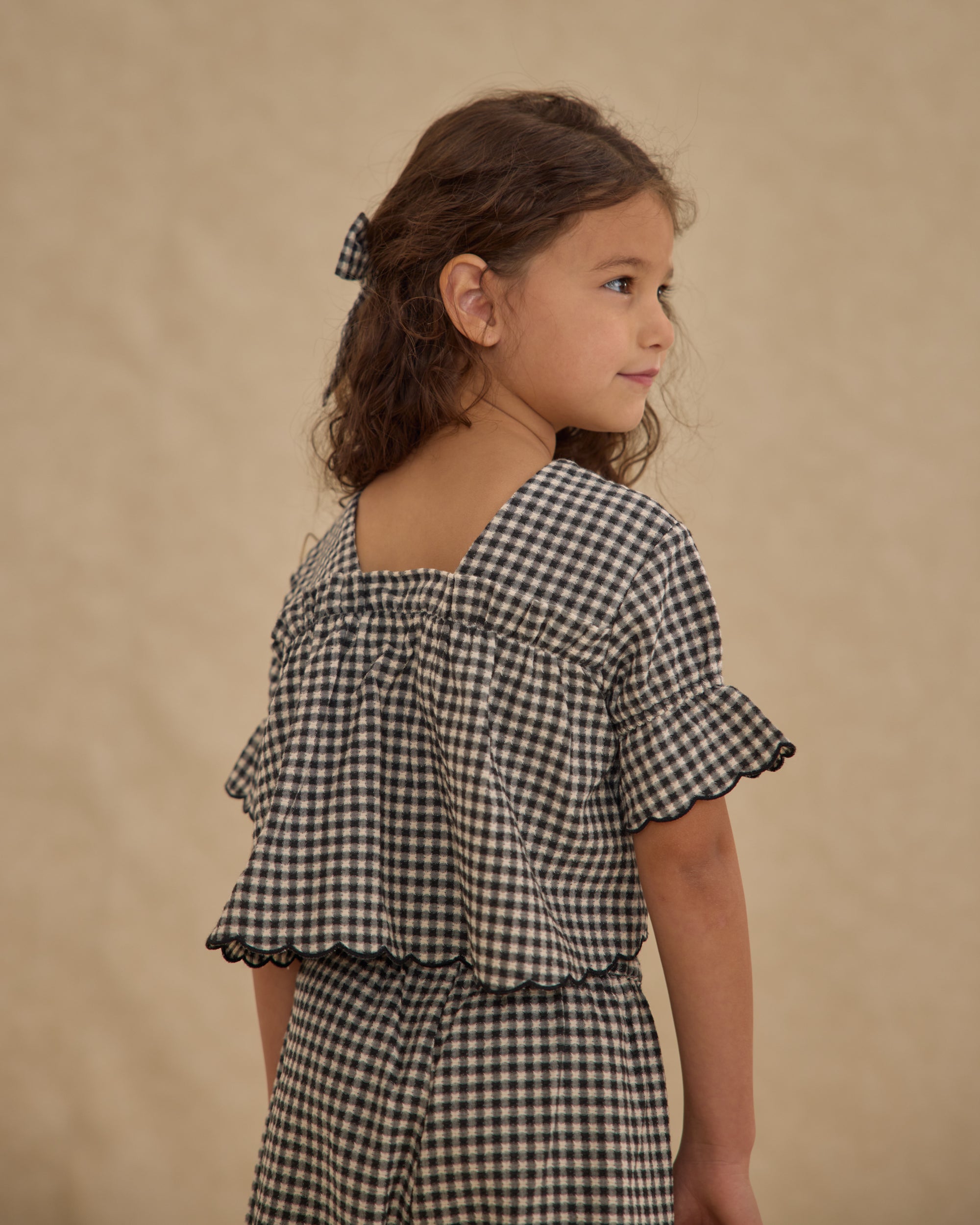 Rylee + Cru Francie Blouse | Black Gingham