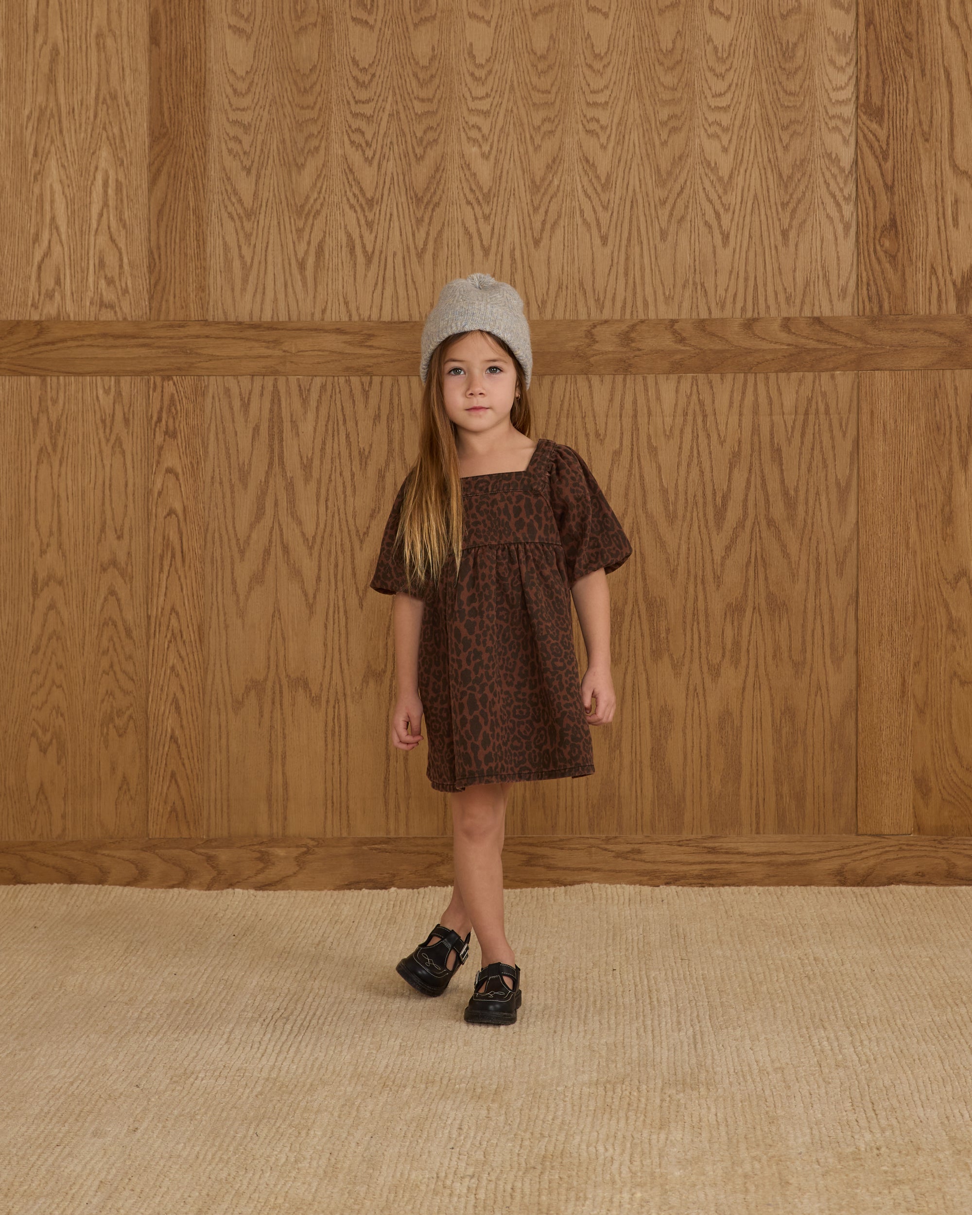 Rylee + Cru Greta Babydoll Dress | Leopard