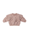 Quincy Mae Ruffle Fleece Sweatshirt | Snow Stars