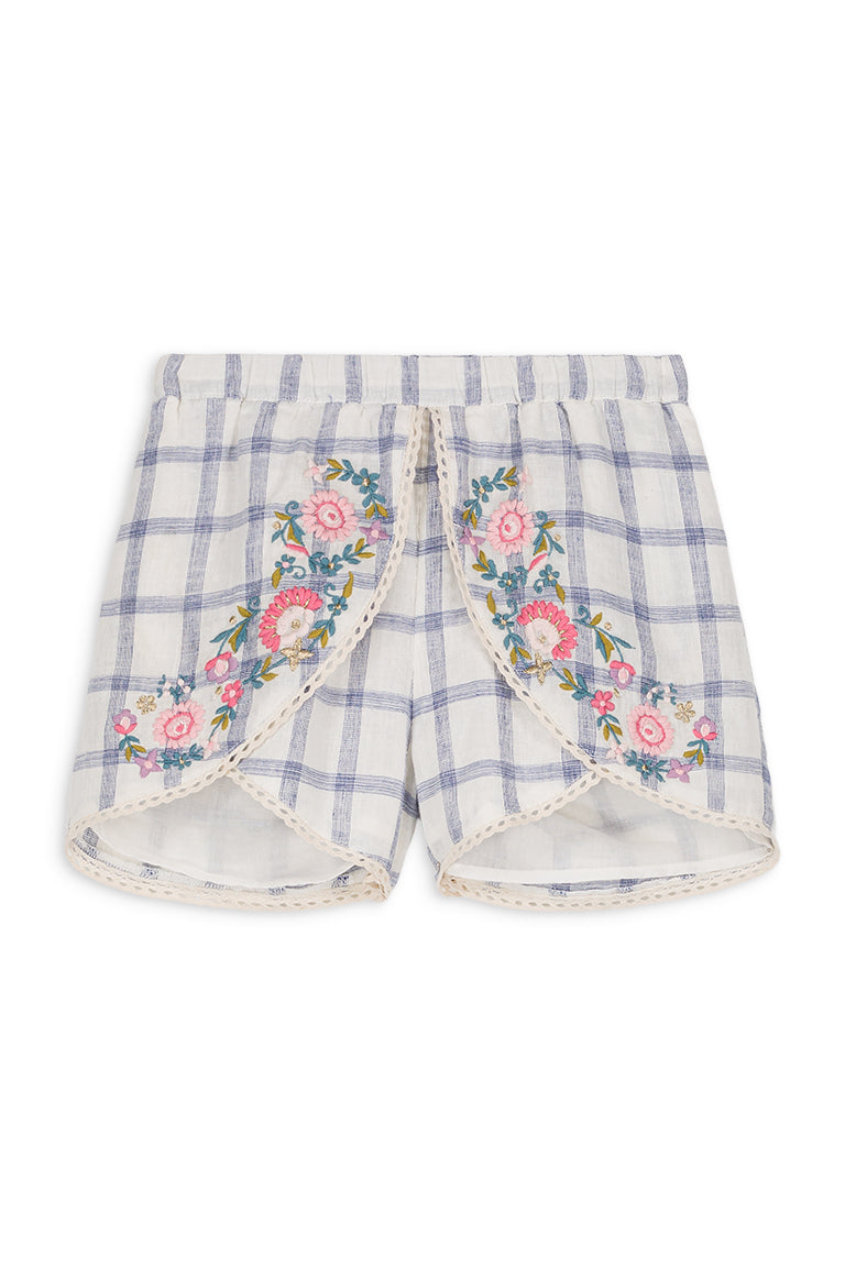 Louise Misha Asya Shorts | Blue River Checks