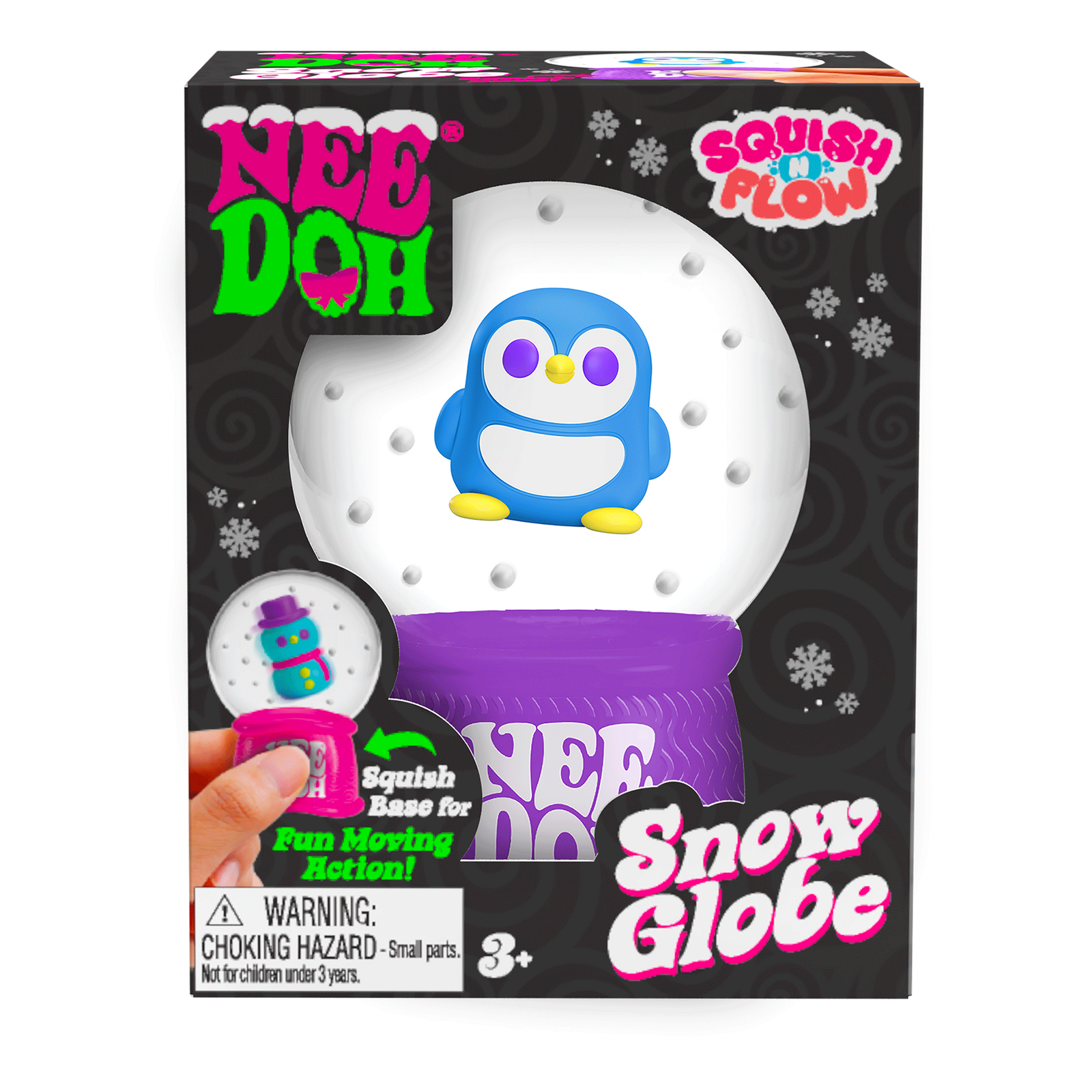 NeeDoh Squish N Flow Snow Globe