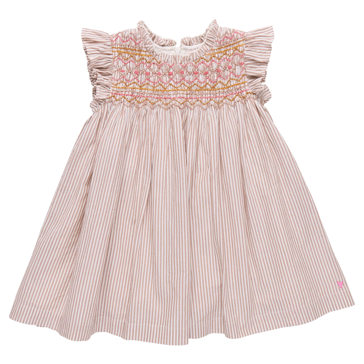 Pink Chicken Girls Stevie Dress | Tawny Brown Stripe