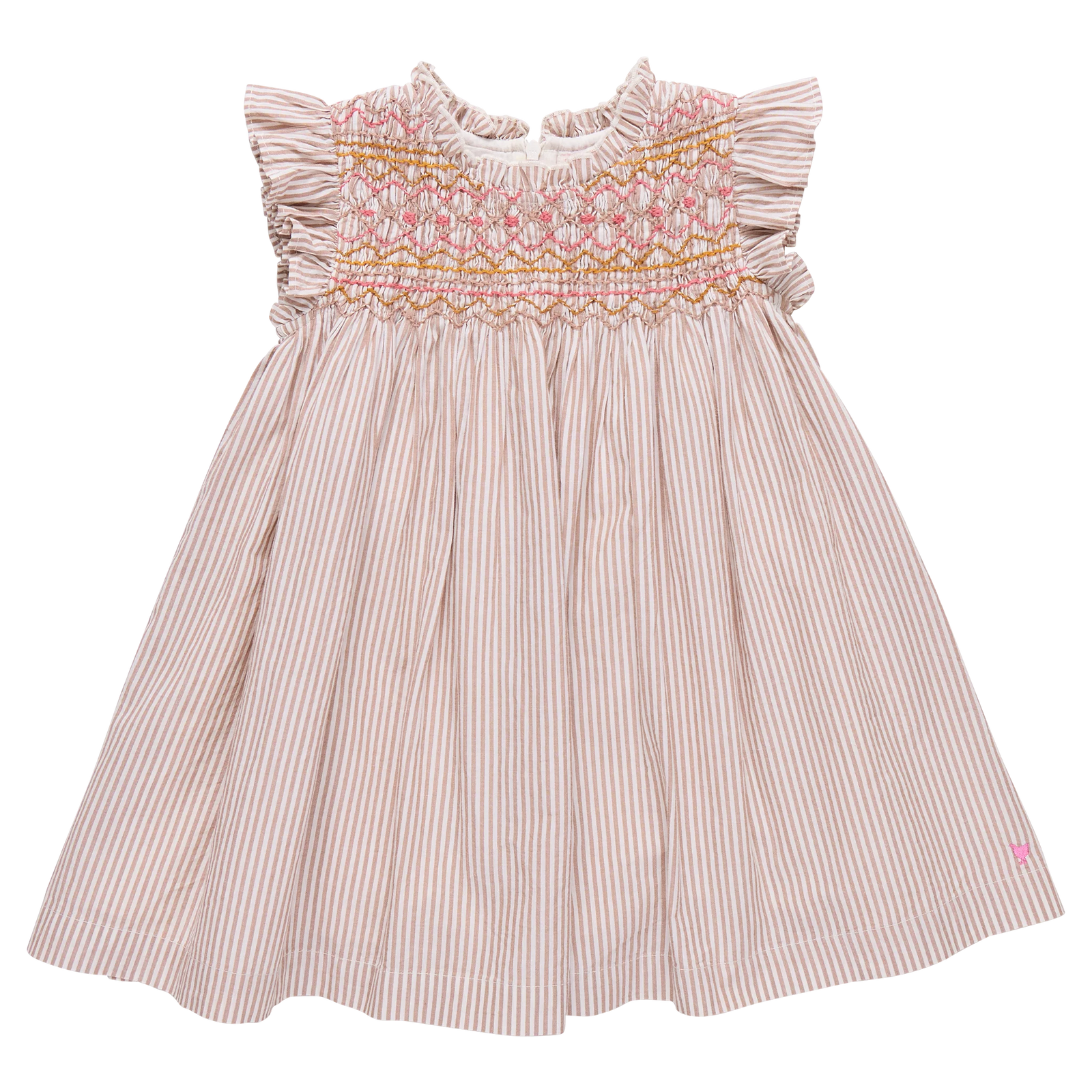 Pink Chicken Girls Stevie Dress | Tawny Brown Stripe