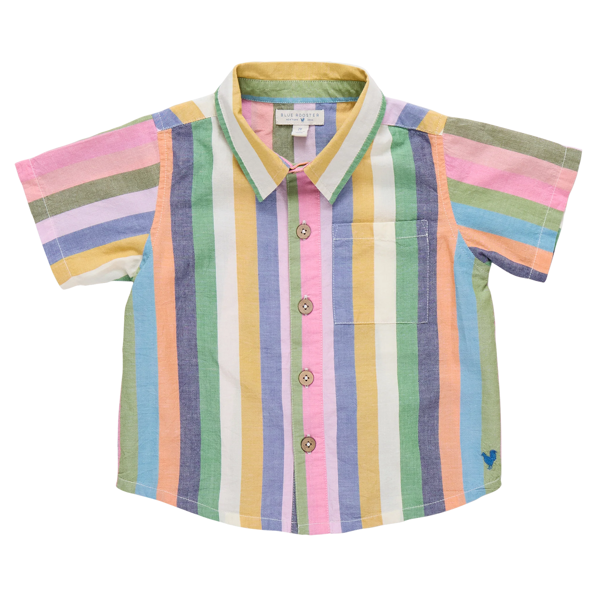 Pink Chicken Boys Jack Shirt | Paradise Stripe