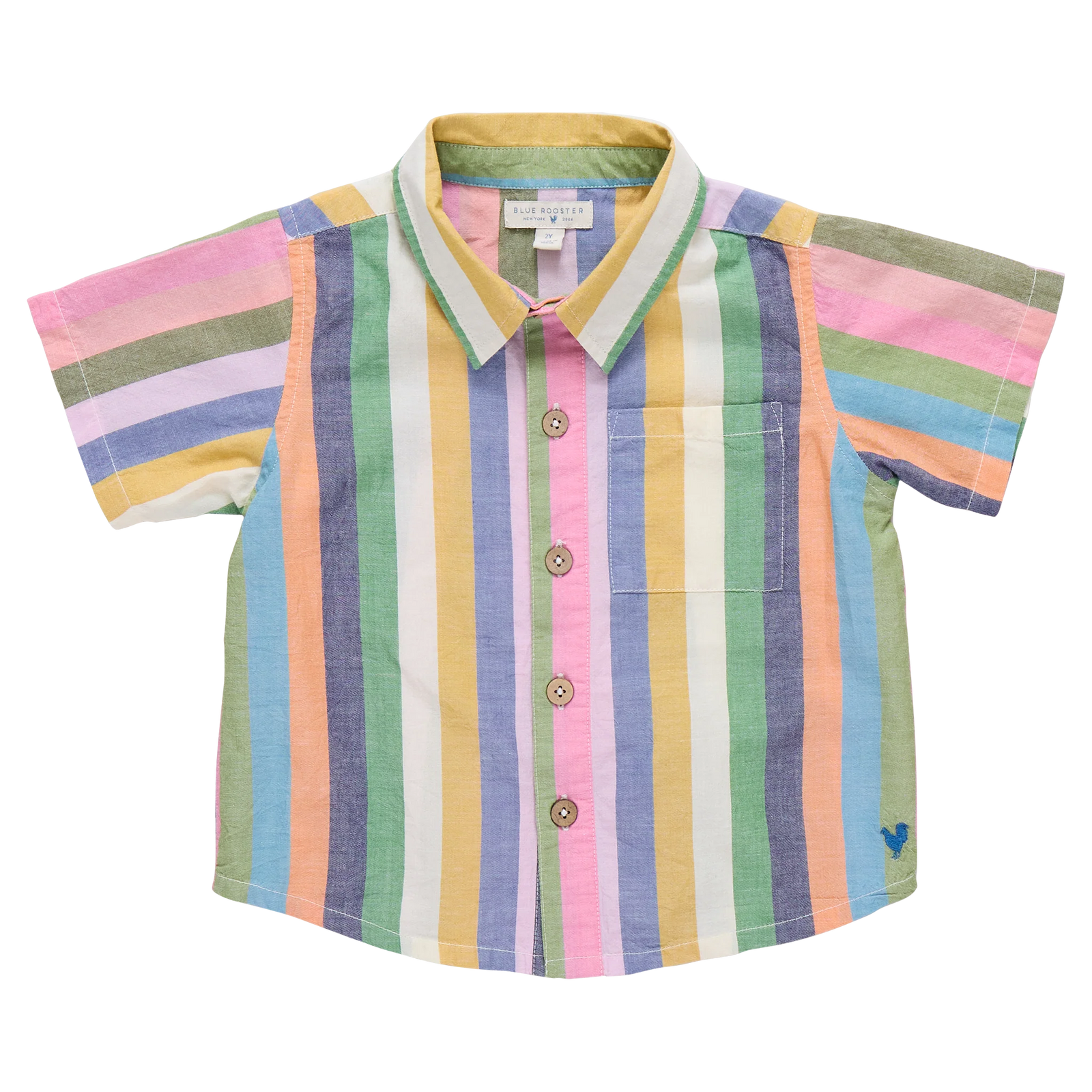 Pink Chicken Boys Jack Shirt | Paradise Stripe