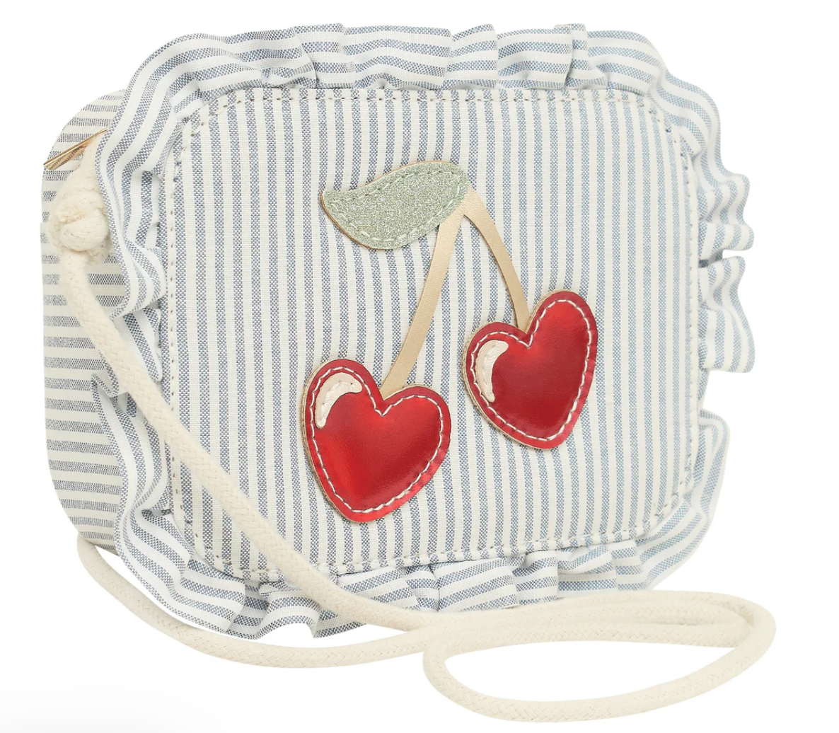 Mimi & Lula Striped Cherry Bag | Blue