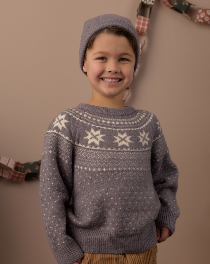 Rylee + Cru Fair Isle Sweater | Slate