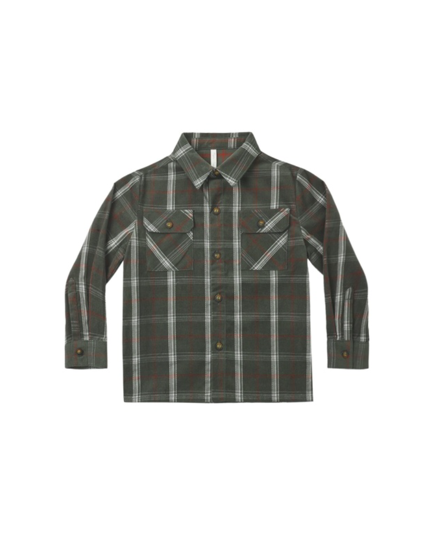 Rylee + Cru Pocketed Flannel | Holiday Plaid