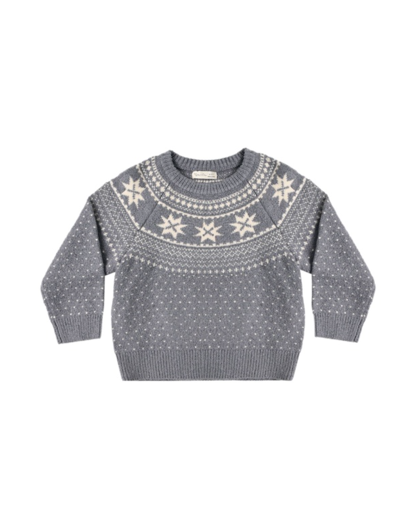 Rylee + Cru Fair Isle Sweater | Slate
