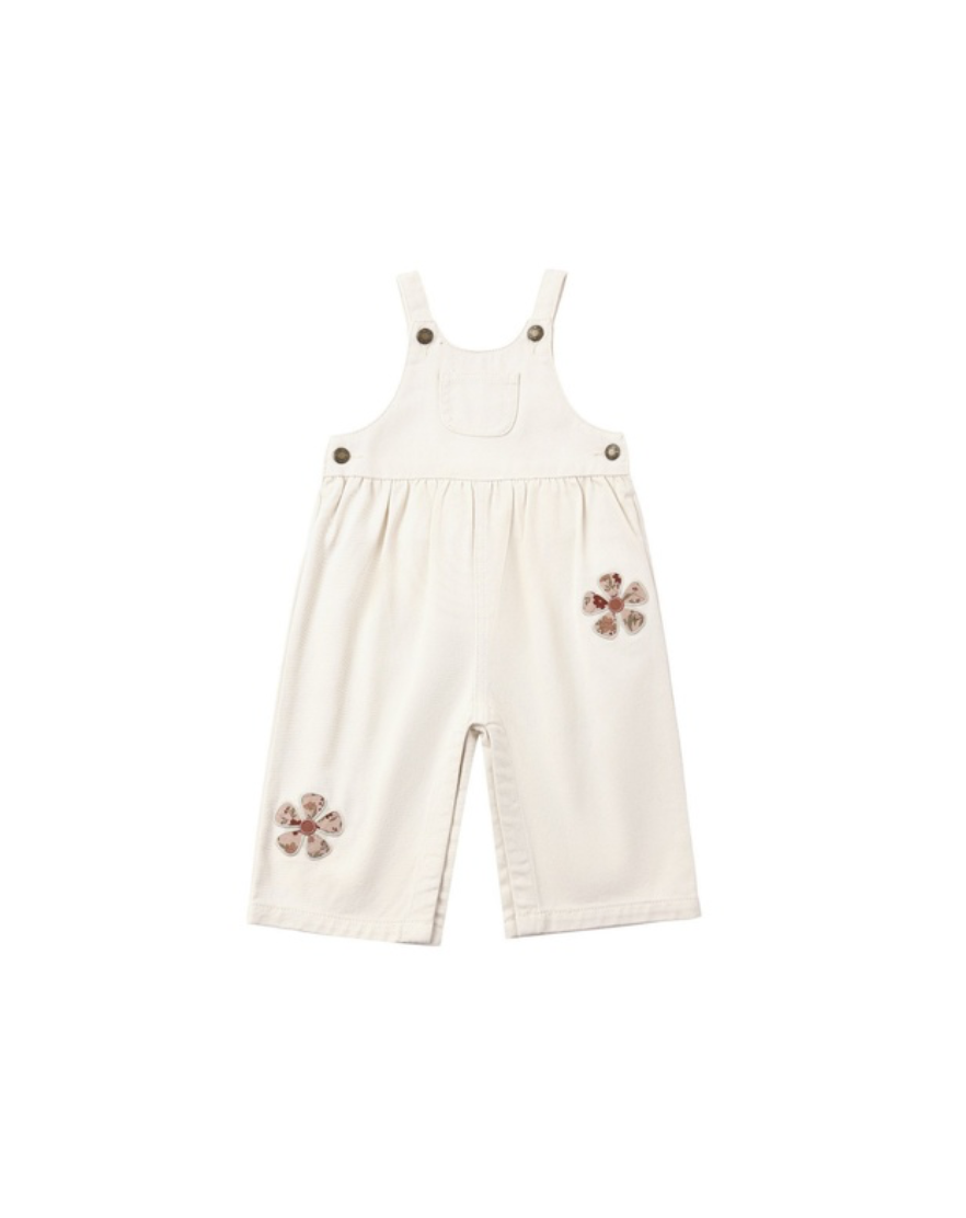 Rylee + Cru Wide Leg Overalls | Daisy Patches