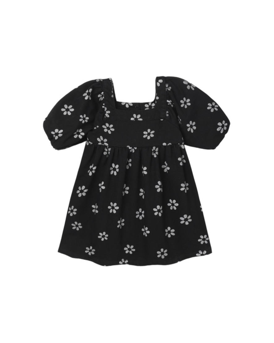 Rylee + Cru Gretta Babydoll Dress | Black Daisy