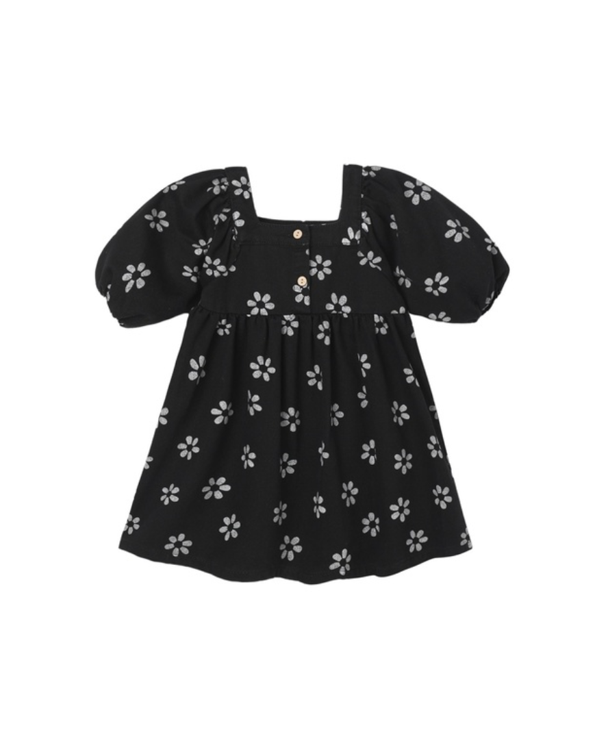 Rylee + Cru Gretta Babydoll Dress | Black Daisy