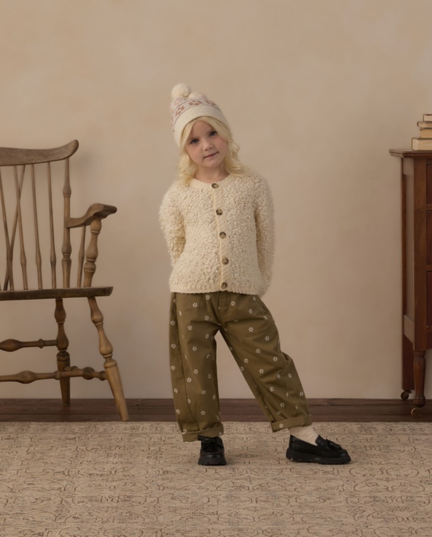 Rylee + Cru Barrel Pant | Embroidered Daisies