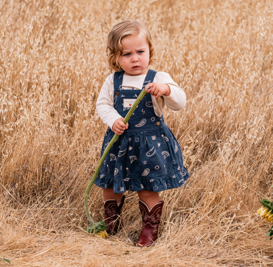 Wild Wawa Overall Dress | Midnight Bandana