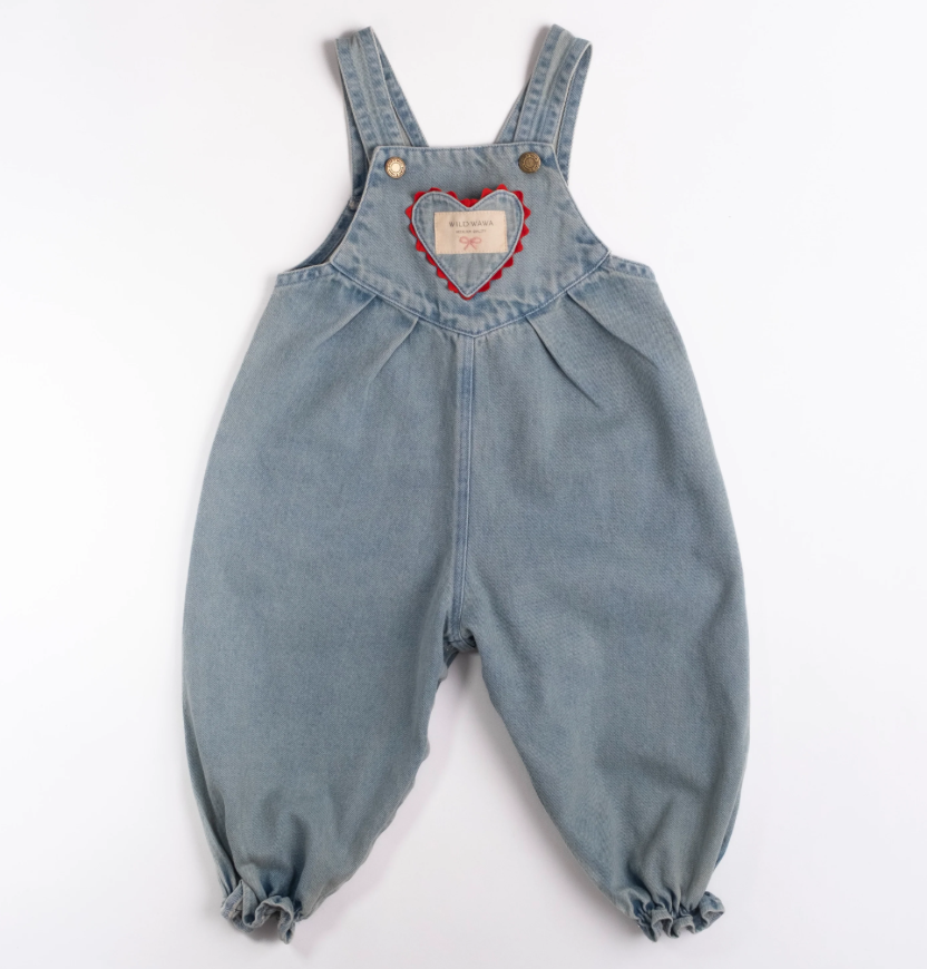 Wild Wawa Overall Romper | Denim Darling