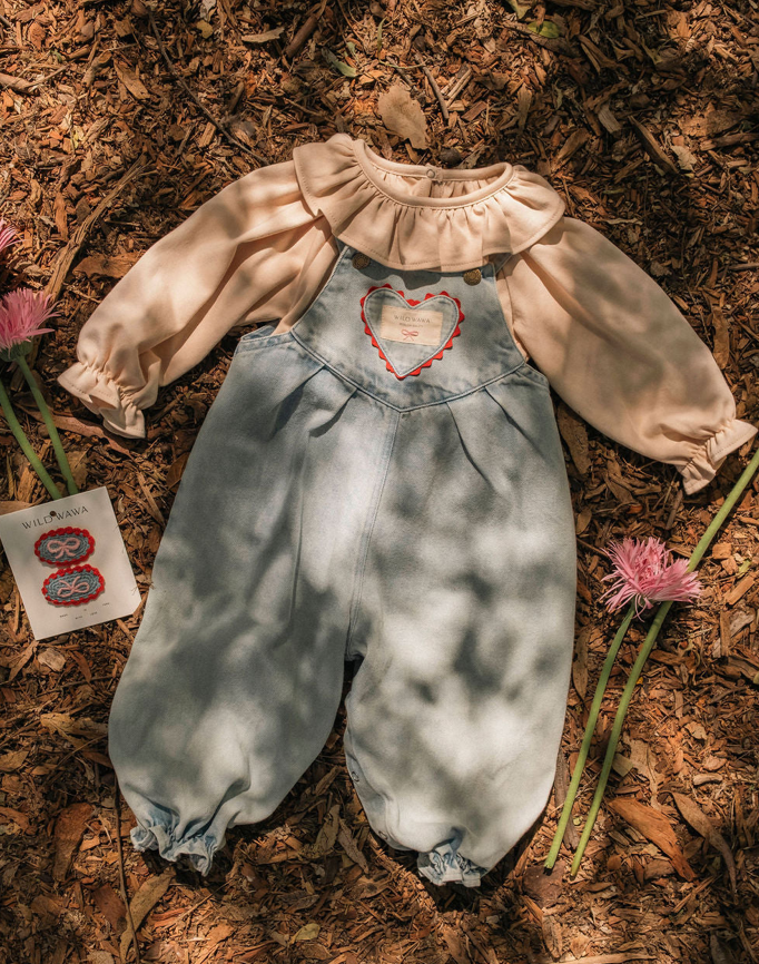 Wild Wawa Overall Romper | Denim Darling