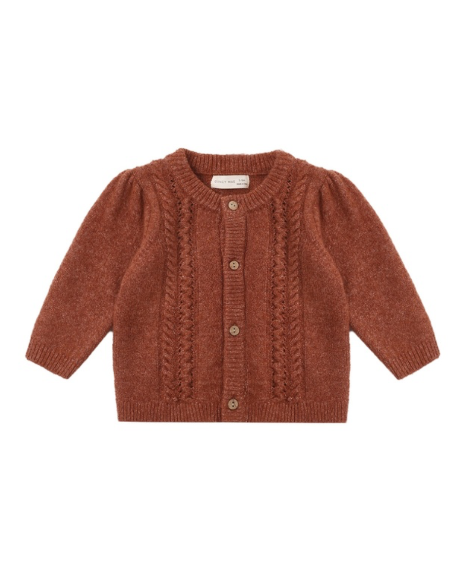 Quincy Mae Holly Cardigan | Redwood