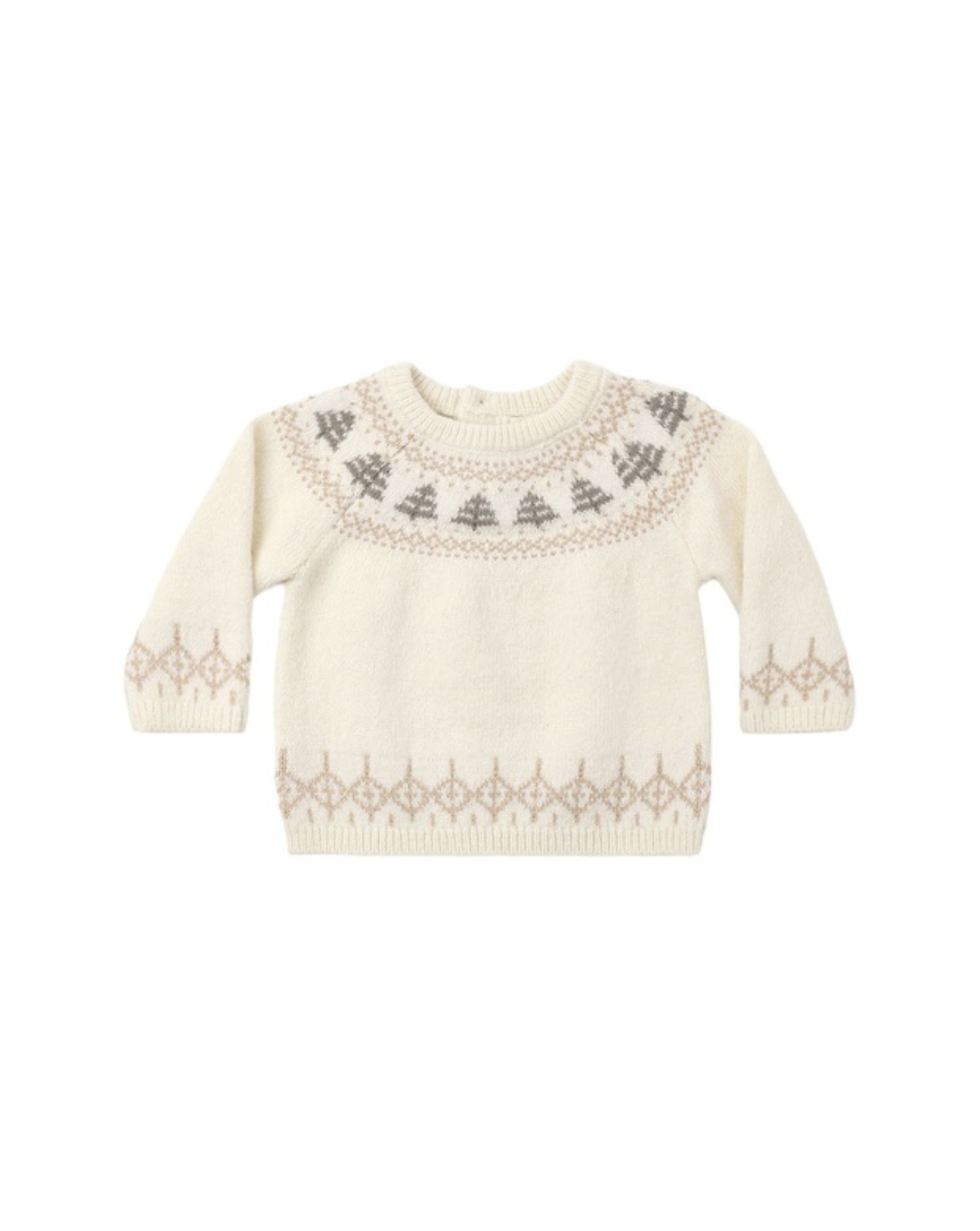 Quincy Mae Rex Sweater | Tree Fair Isle
