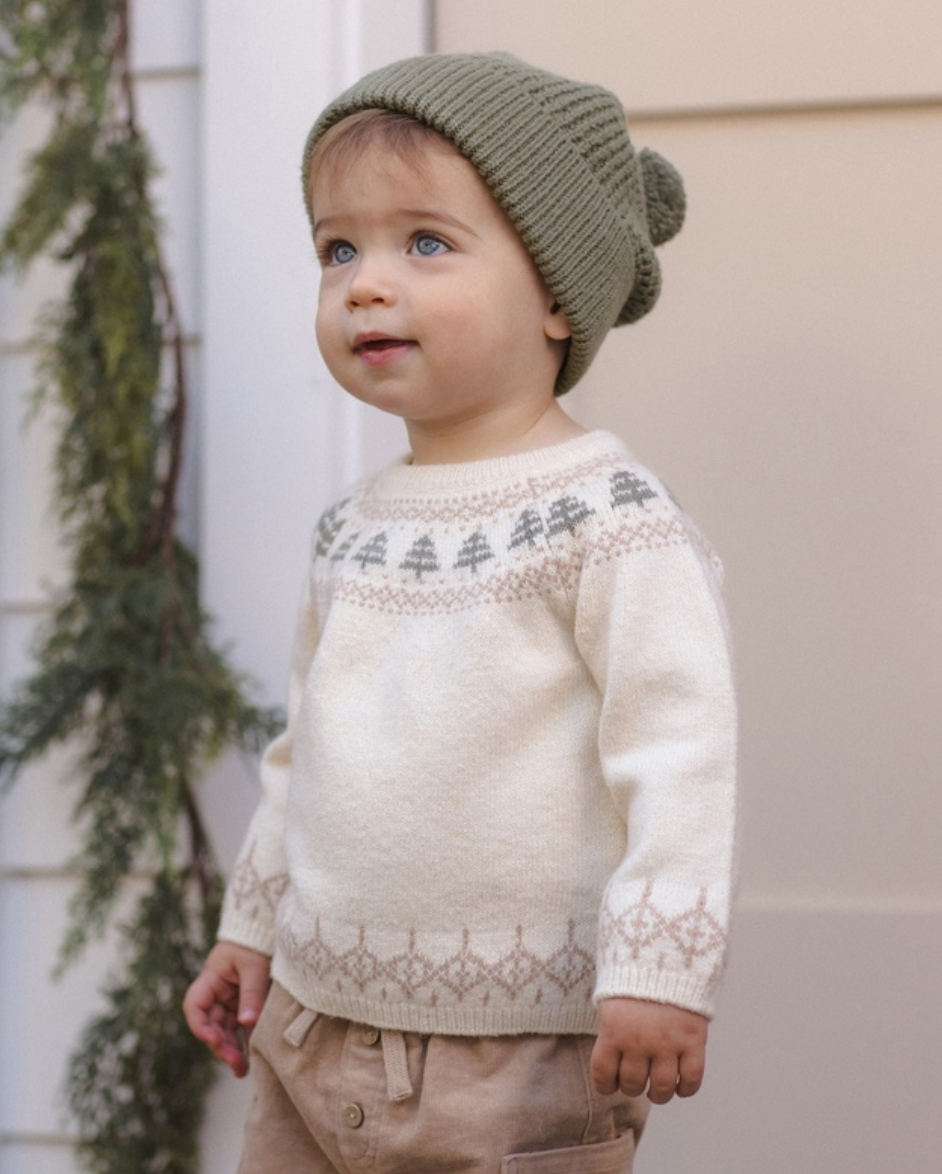 Quincy Mae Rex Sweater | Tree Fair Isle