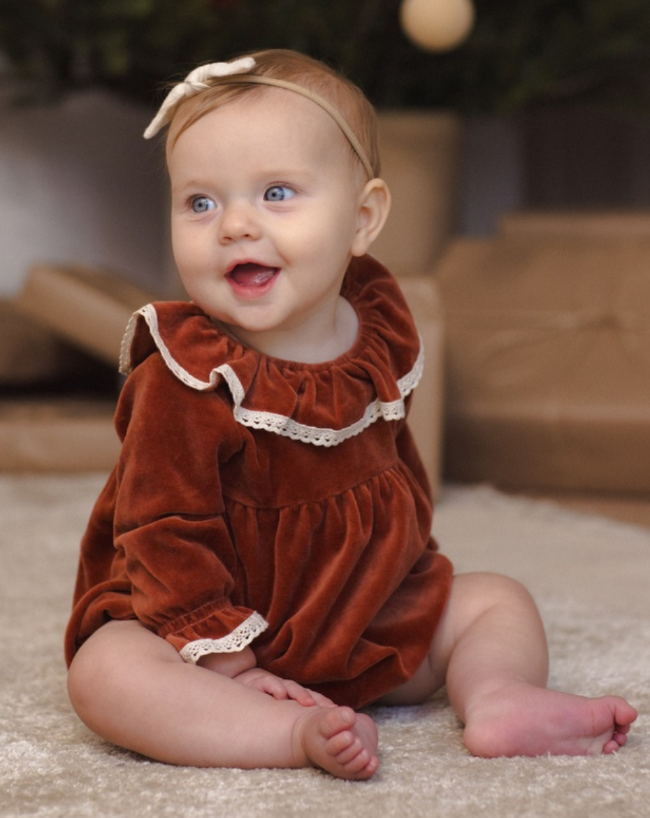 Quincy Mae Wendy Romper | Redwood