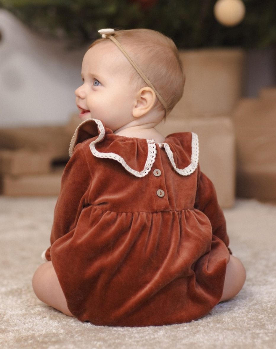 Quincy Mae Wendy Romper | Redwood