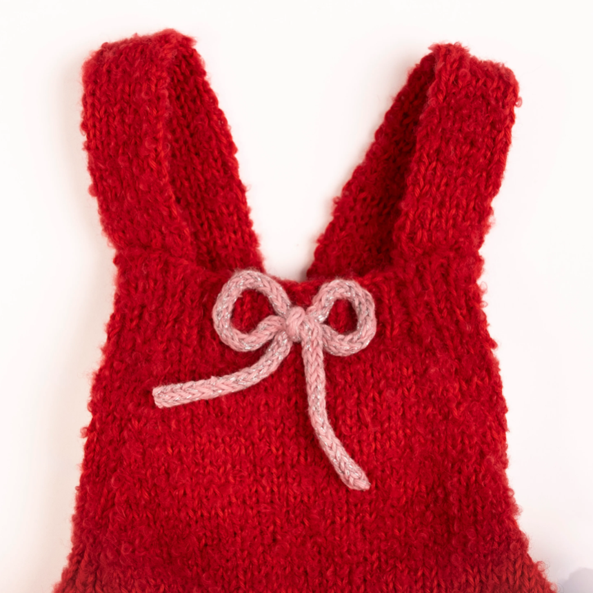 Wild Wawa Knitted Romper | Crimson