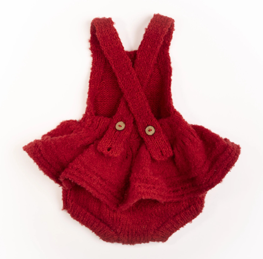 Wild Wawa Knitted Romper | Crimson
