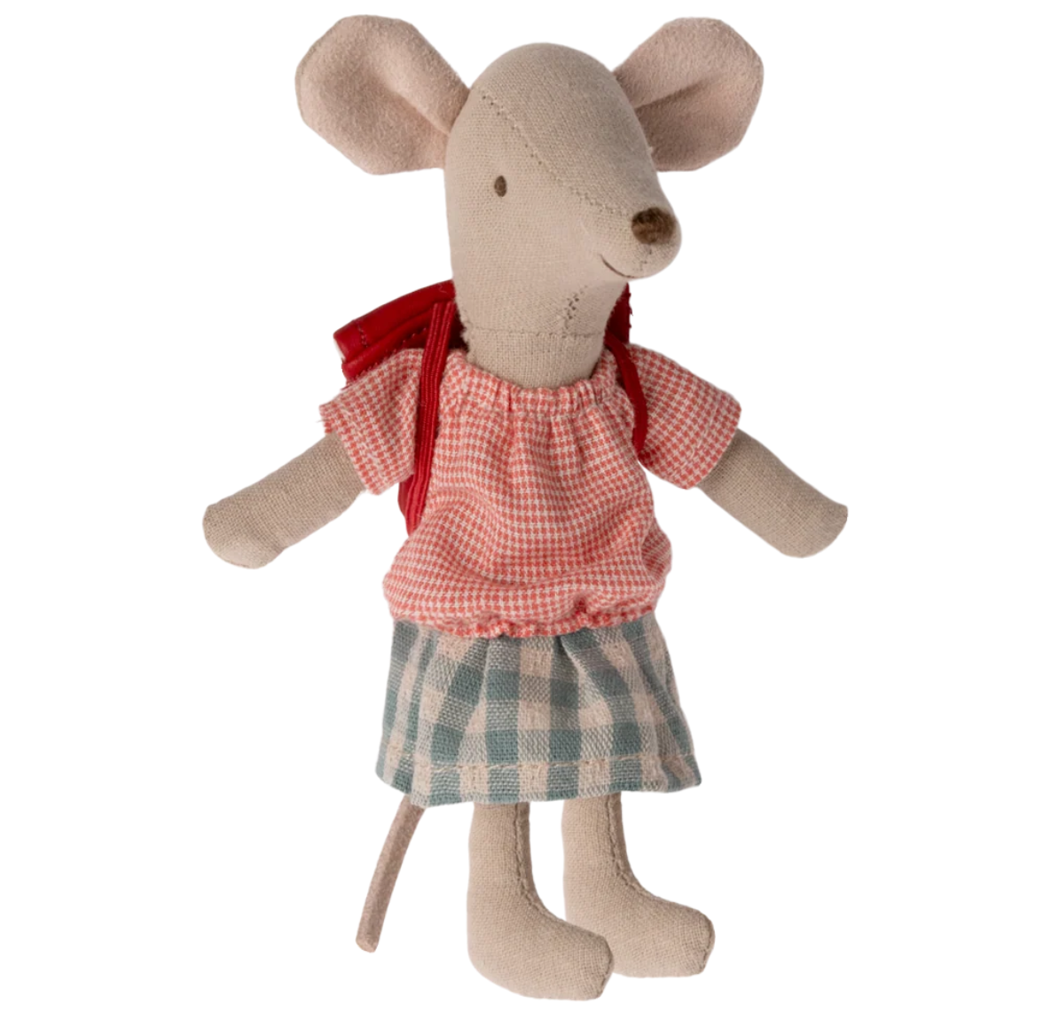 Maileg Tricycle Mouse | Big Sister with Bag Red