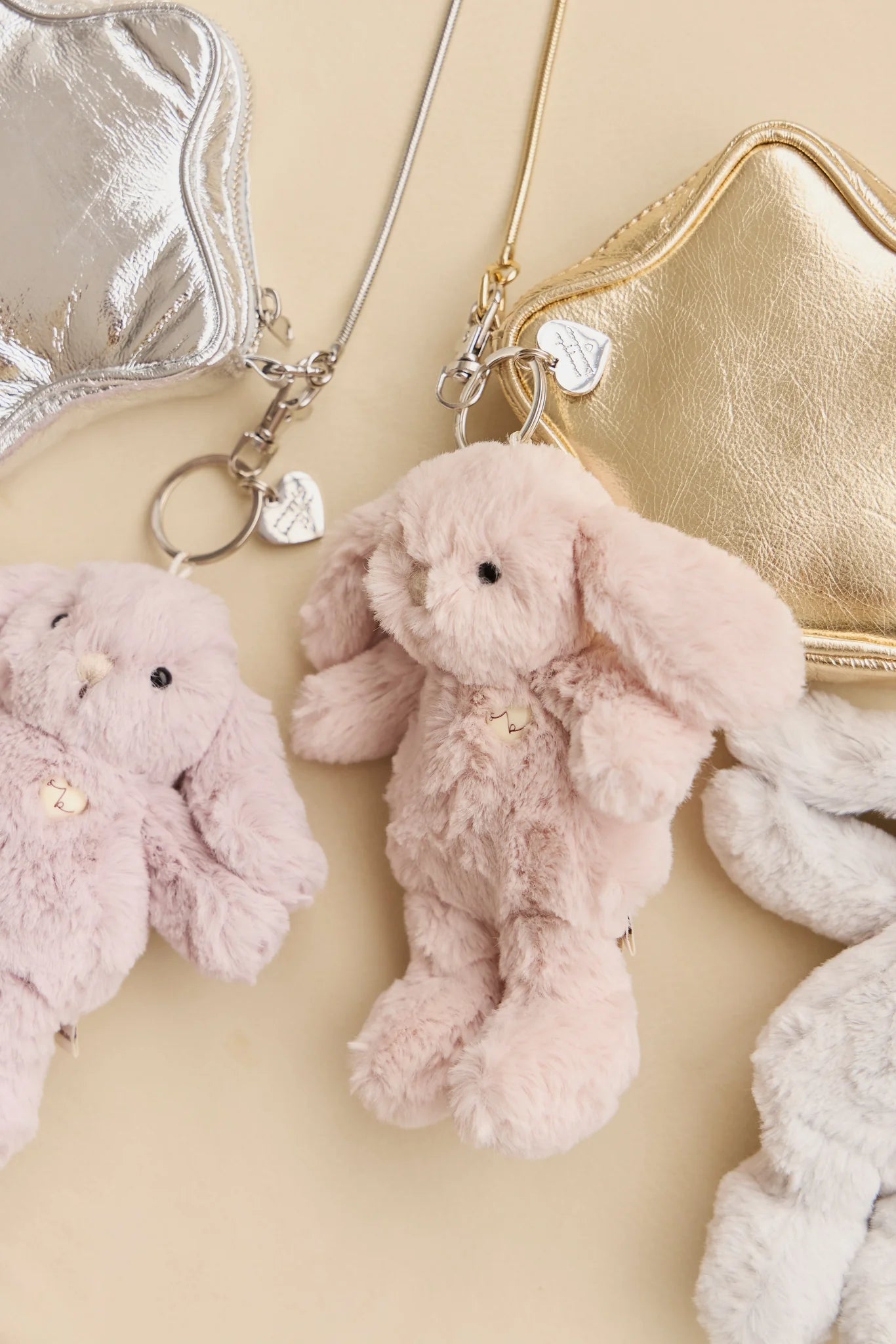 Jamie Kay Snuggle Bunnies Key Charm | Blush
