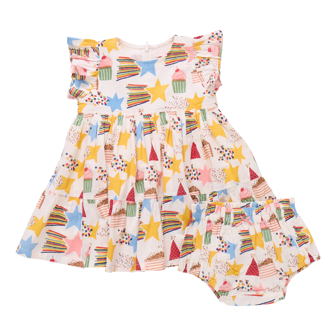 Pink Chicken Baby Girls' Jennifer Dress Set | Birthday Star