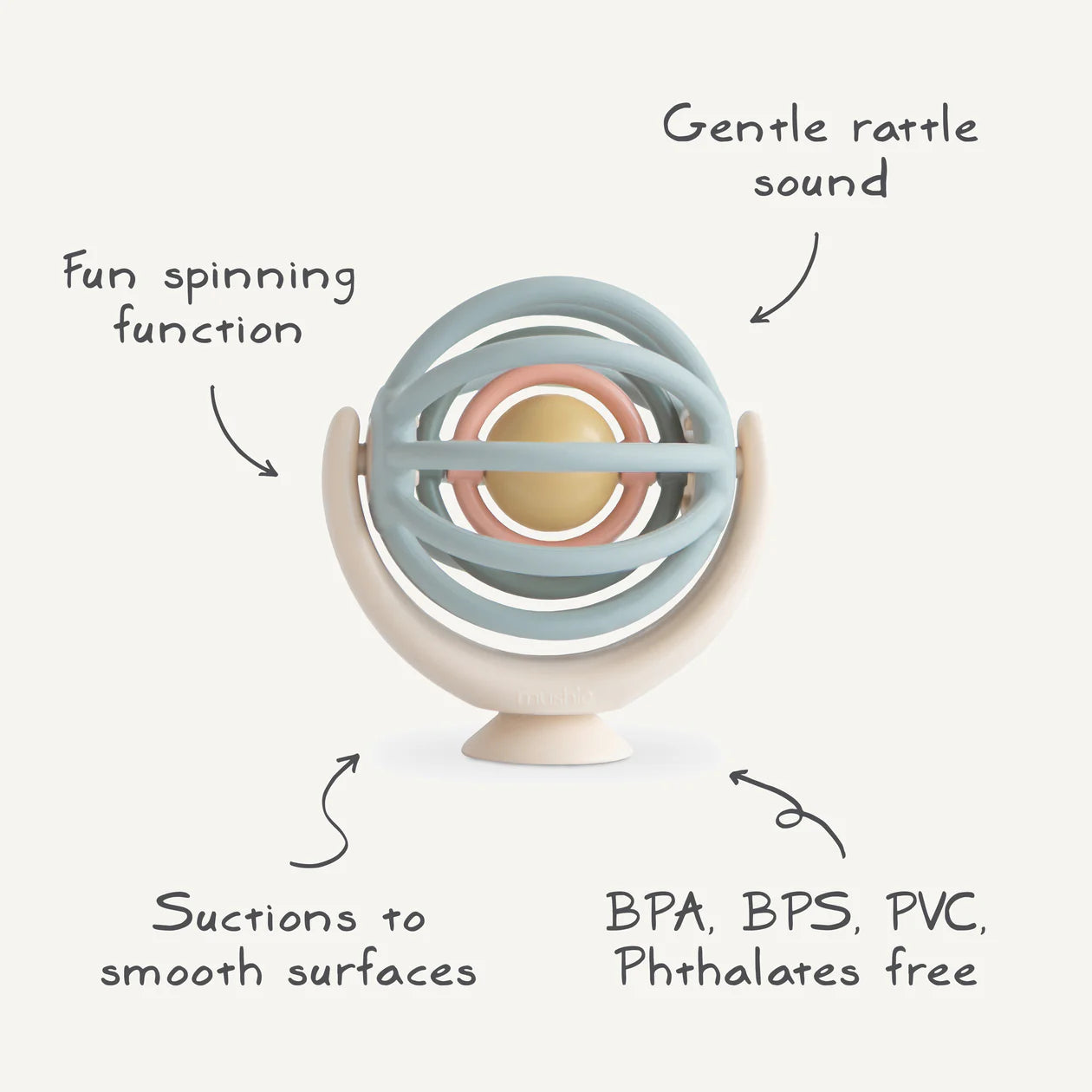 Mushie Suction Spinner Ball