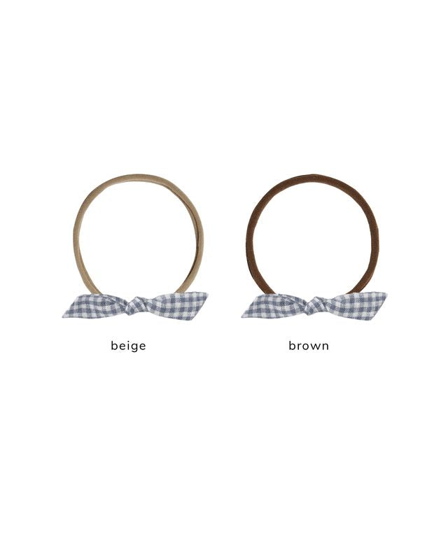Rylee + Cru Little Knot Headband | Marine Gingham