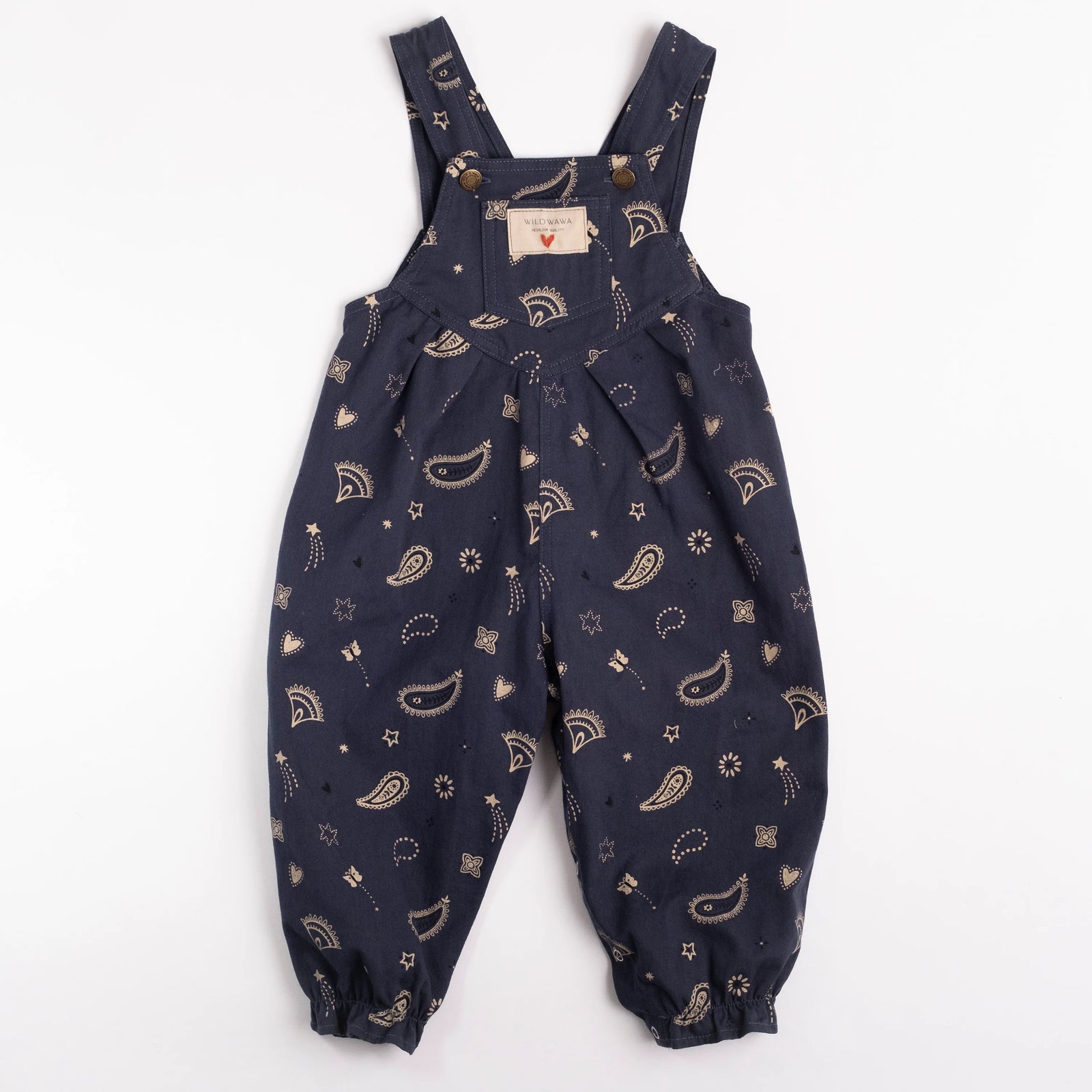 Wild Wawa Overall  Romper | Midnight Bandana