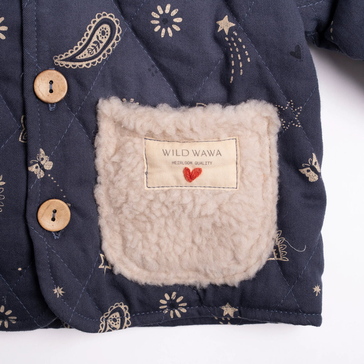 Wild Wawa Quilted Jacket | Midnight Bandana