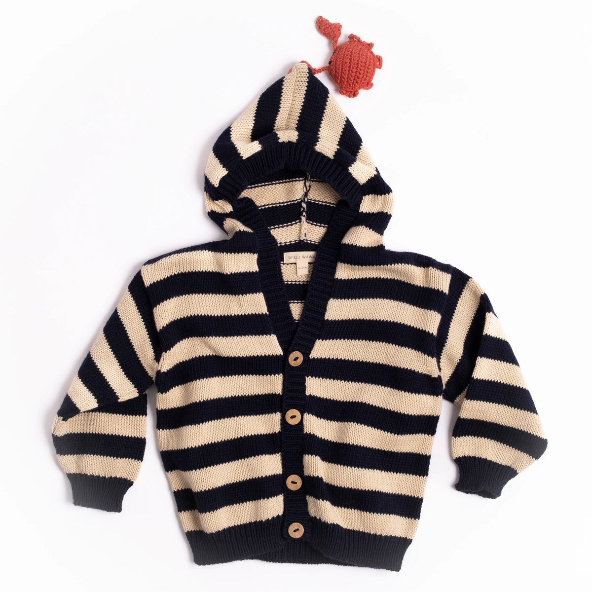 Wild Wawa Little Mariner Hoodie | Navy Stripe