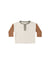 Quincy Mae Long Sleeve Henley Tee | Colorblock